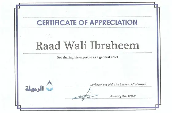Chef Raad Wali Ibraheem, general chef