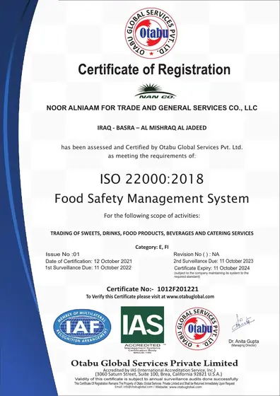 ISO 22000:2018, Food safety
